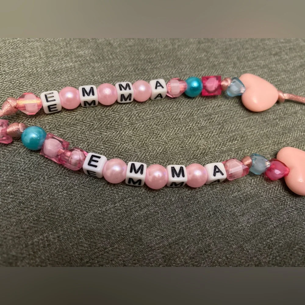 Handmade beaded purse charm with personalized Name key chain